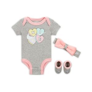 Nike Baby Girl 3 Piece Set- Bodysuit/Headband/Bib